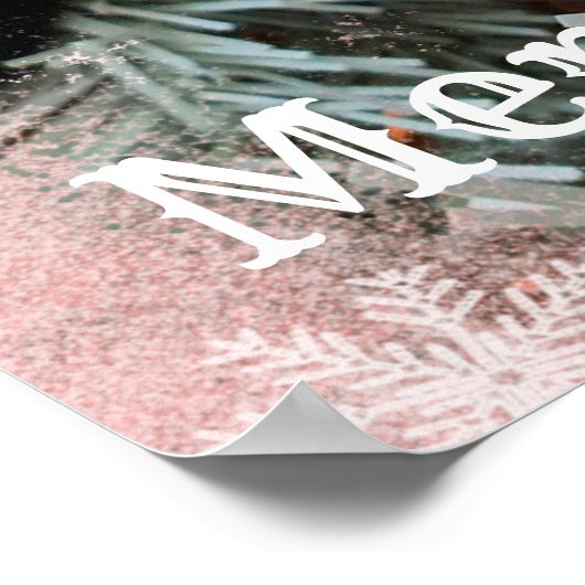 Poster Noir Chat Joyeux Noël (Coin)