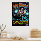 Poster noir Chevy Camaro SS (Cuisine)