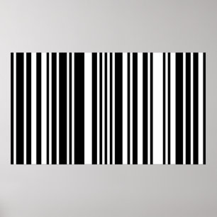 Poster noir code barre