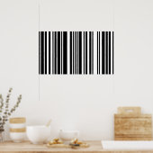 Poster noir code barre (Cuisine)