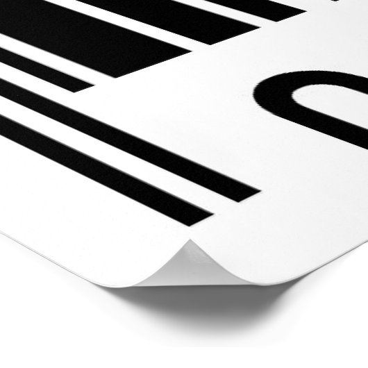 Poster noir code barre (Coin)