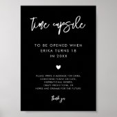Poster Noir contemporain Capsule Temps 1er Anniversaire (Devant)