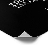 Poster Noir contemporain Elle a dit oui Fête des mariées (Coin)