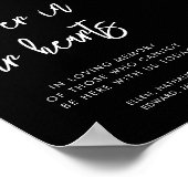 Poster Noir contemporain Pour toujours dans nos coeurs si (Coin)