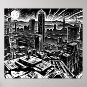 Poster noir cool Sin City Ink - Vibe comique rétro (Devant)