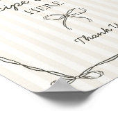 Poster Noir Coquette Bow Beige Partager une recette Marié (Coin)