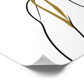 Poster Noir couple Aesthétique Line artwork (Black love) (Coin)