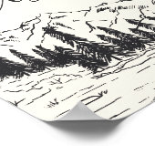 Poster Noir de cendre | Panneau de la barre de Mariage Cr (Coin)