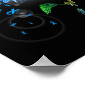 Poster Noir de tournesol bleu (Coin)