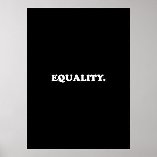 Poster noir "égalité" (Devant)