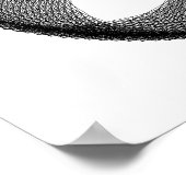 Poster noir en mathématiques papillon en perspecti (Coin)