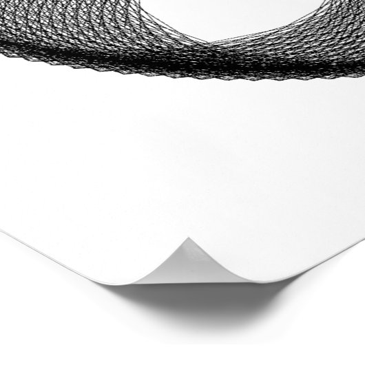 Poster noir en mathématiques papillon en perspecti (Coin)