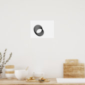 Poster noir en mathématiques papillon en perspecti (Cuisine)