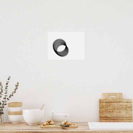 Poster noir en mathématiques papillon en perspecti (Cuisine)