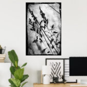 Poster noir et blanc (Bureau à domicile)