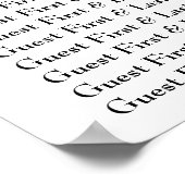 Poster Noir et blanc (Coin)