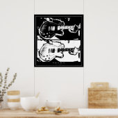 Poster Noir et blanc (Cuisine)