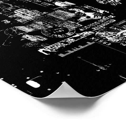 Poster noir et blanc (Coin)