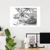 Poster Noir et blanc (Bureau à domicile)