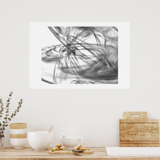 Poster Noir et blanc (Cuisine)