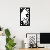 Poster noir et blanc 001 (Bureau à domicile)