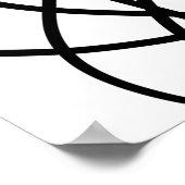 Poster Noir et blanc Abstrait contemporain (Coin)