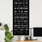 Poster noir et blanc avec argot internet (Bureau à domicile)