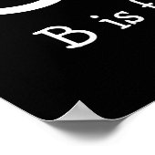 Poster Noir et Blanc B est pour Bicyclette (Coin)