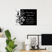 Poster Noir et blanc contemporain (Bureau à domicile)