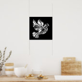 Poster noir et blanc Dove Outline (Cuisine)