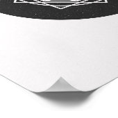 Poster noir et blanc du cercle minimal (Coin)