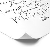 Poster Noir et blanc Élégant Feuille Psaume 91 Christian (Coin)