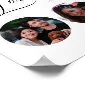 Poster Noir et blanc élégant script simple multi photo (Coin)