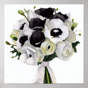 Poster Noir et blanc glamour, Bouquet des participants (C