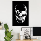 Poster noir et blanc Imprimer - Posters crâne (Bureau à domicile)