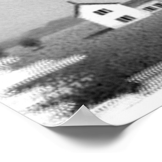 Poster Noir et blanc interstellaire (Coin)