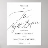 Poster Noir et blanc La nuit avant le dîner de répétition (Devant)