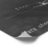 Poster Noir et blanc Margarita Verre Plan (Coin)