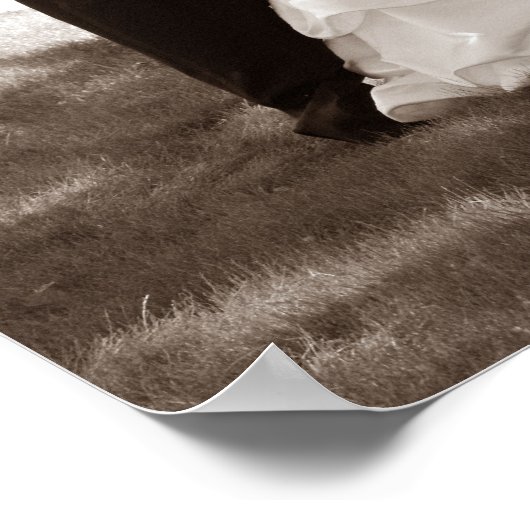 Poster noir et blanc mariage (Coin)