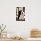 Poster noir et blanc mariage (Cuisine)