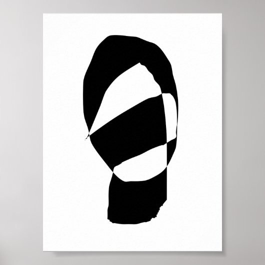 Poster Noir et blanc minimal (Devant)