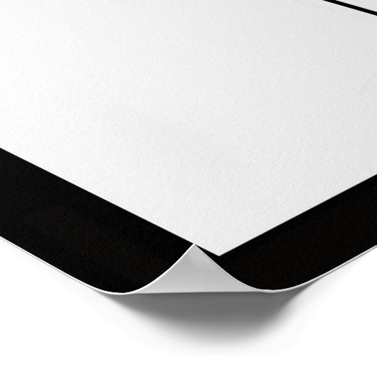 Poster Noir et blanc minimal Martini Art Imprimer (Coin)