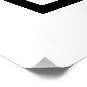 Poster Noir et blanc Moderne Gras Gros Monogramme Simple (Coin)