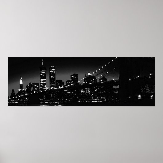 Poster noir et blanc New York City (Devant)