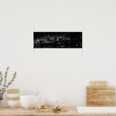 Poster noir et blanc New York City (Cuisine)