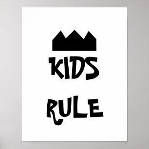 Poster noir et blanc pour enfants