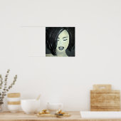 Poster noir et blanc Smile, Bliss, Truth Kimba (Cuisine)