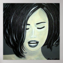 Poster noir et blanc Smile, Bliss, Truth Kimba