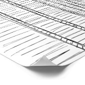 Poster noir et blanc sur le hall du Maroc (Coin)