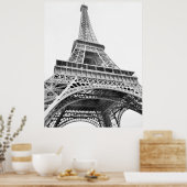Poster noir et blanc Tour Eiffel (Cuisine)